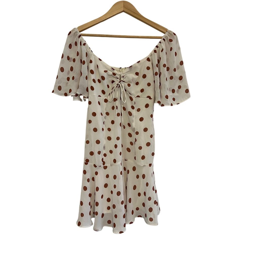 Abercrombie & Fitch White Polka Dot Mini Dress